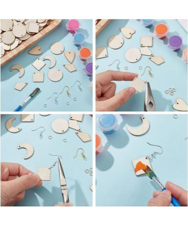 SUNNYCLUE 520pcs Wooden Earrings Kit - Unfinished Wood Blanks, Hooks, Jump Rings for DIY Jewelry Making - Beginner Starter Set for Women - Buy Online on GoSupps.com