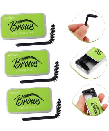 CANIGHT 3 Sets Natural Mascara Brow Shaping Soap Makeup Accessory Eyebrow Styling Soap Gel Texture - Buy Online on GoSupps.com