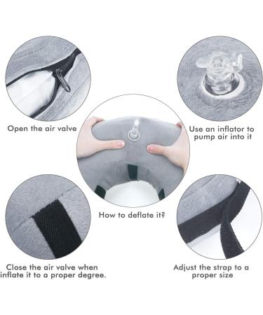 Ducomi Inflatable Hinge for Dogs & Cats - Post-Operation Relaxation Freedom of Movement Scratch & Bite Prevention - XL Gray - Buy Online on GoSupps.com