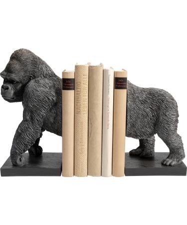 Kare Design Bookend Gorilla (2/Set) Two-part bookend animal figure MONKEY black item height 24.8cm