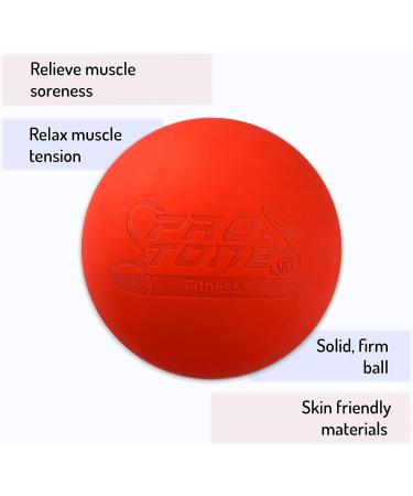 PROTONE Light Red Lacrosse Ball - Trigger Point Massage & Physiotherapy Tool for Crossfit Recovery - Buy Online on GoSupps.com