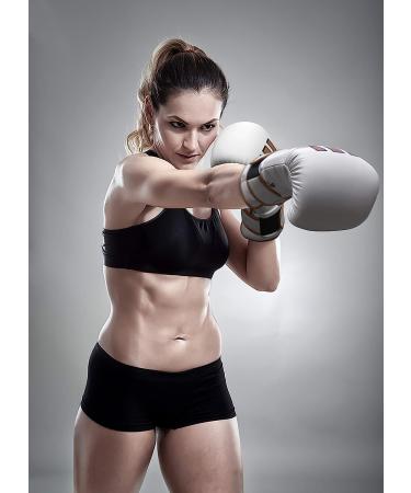 Hawk Sports Boxing Gloves - White 16 oz | Foam Padding for Power Punches | Men and Women - Buy Online on GoSupps.com