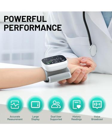 FENGHOU Automatic Wrist Blood Pressure Monitor with 2 User Memory - Portable BP Machine for Health Monitoring, Black - Buy Online on GoSupps.com