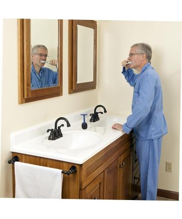 Minkissy Razor Base Stand - 2 Pack Metal Clips for Razors & Makeup - Durable Aluminum Alloy Double-Edged Compact Design (3.8x3.3cm) - Perfect for International Shipping - Buy Online on GoSupps.com