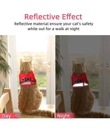 Cat and Small Dog All Weather Mesh Vest Harness with Reflective Strip - Red X-Small - Buy Online on GoSupps.com