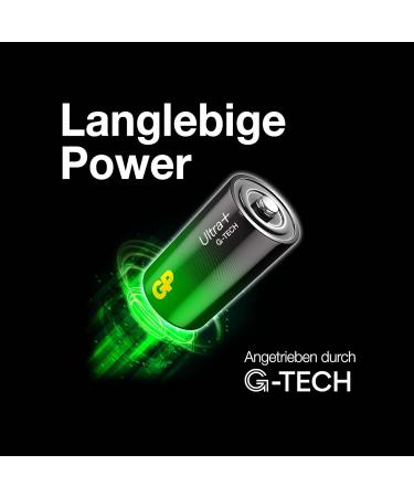 D Mono Battery GP Alkaline Ultra Plus 1.5V - Pack of 2 | Long-lasting Power for All Devices - International Shipping Available - Buy Online on GoSupps.com