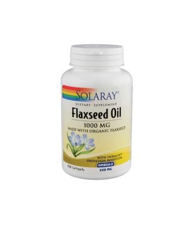 SOLARAY Flaxseed Oil, Softgel (Btl-Plastic) 1000mg 100ct - Buy Online on GoSupps.com