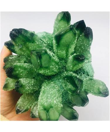 Natural Crystal Green Beautiful Flame Halo Quartz Crystal Cluster Specimen Decoration (Size : 800-900g) - Buy Online on GoSupps.com