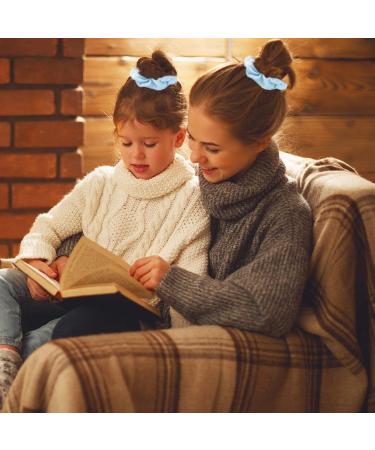 Didder Velvet Hair Ties - Sky Blue - 20 Pieces - Soft Durable & Stylish Hair Accessories for All Hair Types - Buy Online on GoSupps.com