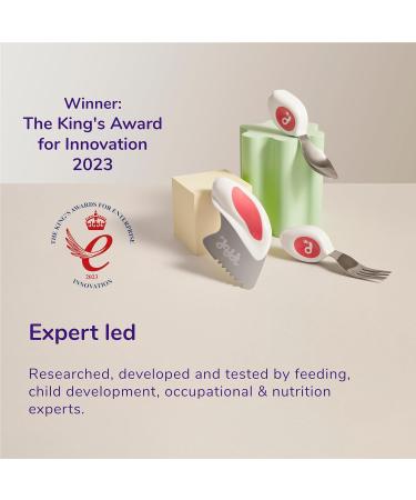 Doddl Toddler Self-Feeding Cutlery Set - Spoon, Fork & Knife | 12months+ (Magenta) - Buy Online on GoSupps.com