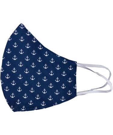 Bettina Brother Ladies Mask - Maritime Blue & White Cotton Washable 2-in-1 Everyday Dust Mask - Buy Online on GoSupps.com
