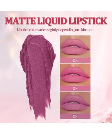 Long-Lasting Waterproof Matte Lipstick for Women | Moisturizing Lip Makeup | No-Fading & Wear-Resistant Formula - 24-Hour Velvet Matte Lip Stain (Shade 03) - Buy Online on GoSupps.com