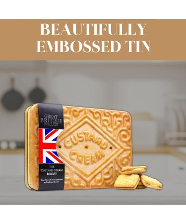 Giant Custard Cream Biscuits Gift Set - Custard Creams Novelty Biscuit Tin Family Biscuits Box with Custard Cream Luxury Biscuits - British Fathers Day Gift Ideas for Dads Birthday Hamper Tins 450g - Buy Online on GoSupps.com