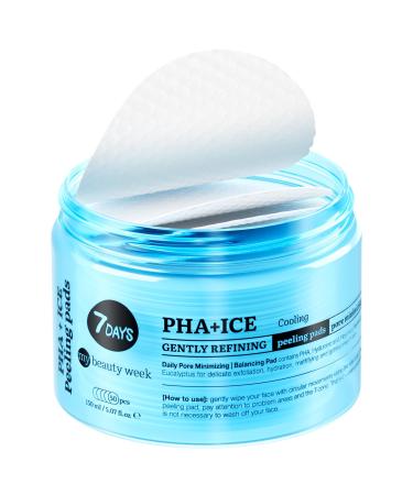 7 -days skin care peeling pads-gentle facial peeling pads with pha and hyaluronic acid-cooling and soothing facial care cleaner