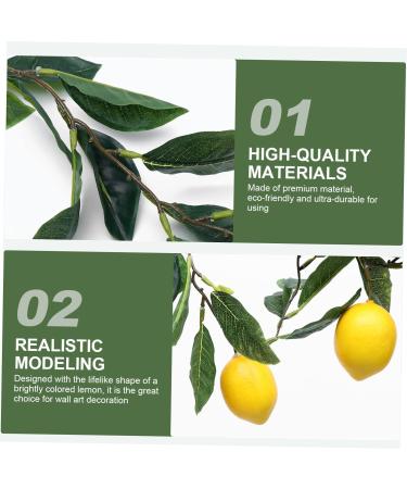TOPBATHY Hanging Vine Fruit Garland Toys 2 Pcs Simulation Lemon Rattan Food Plastic Fake Plant Lemon Berry Vine Green Toys Yellowx2pcs 100x10cmx2pcs - Buy Online on GoSupps.com