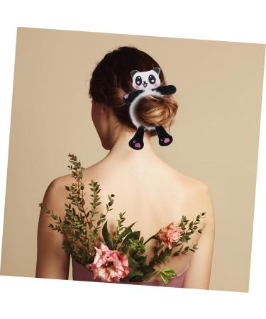 minkissy Giant Panda Head Rope Cute Animal Scrunchies Faux Fur Hair Scrunchies Women Hair Accessories Cute Panda Hair Tie Elastic Hair Ties Black Scrunchies Fabric Elasticity Miss Headgear - Buy Online on GoSupps.com
