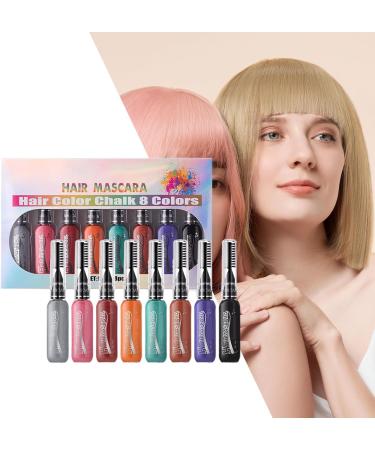 Peignes craie pour cheveux pour filles peigne craie pour cheveux lavable | Ensemble de teinture de couleur de lavable | Ensemble de peignes pour 8 couleurs de teinture po B 1 unit (Lot de 1) - Buy Online on GoSupps.com