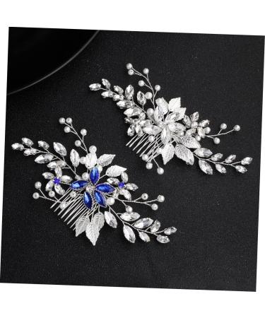 FRCOLOR Set of 3 Bridal Hair Jewellery Flower Hair Bridal Hair Clip Tiara Hair Pin Hair Accessories Made of Rhinestone Headpiece Made of Artificial Pearls European and American Accessories Comb - Buy Online on GoSupps.com