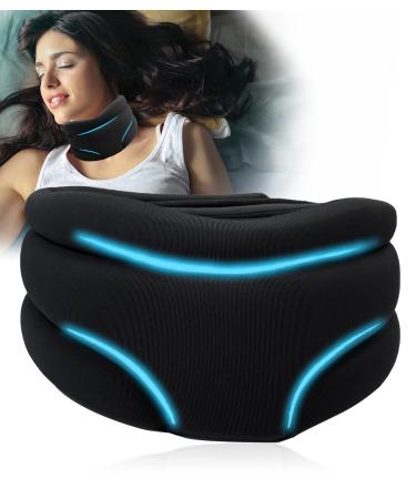 Neck Brace | Cervicorrect Neck Brace by Healthy Lab Co Neck Brace for Snoring Cervical Collar Neck Brace for Sleeping Soft Foam Neck Support Keep Vertebrae Stable Relief Neck Pain Black