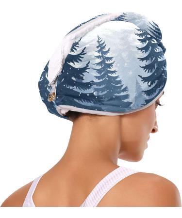 Super Absorbent Trees Forest Hair Towel 2 Pack | Quick Dry Hair Turbans for Women & Girls - Ideal for Fast Drying - Buy Online on GoSupps.com