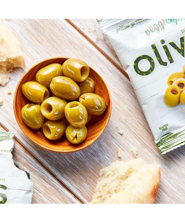 Veggicopia Green Pitted Snack Olives from Greece 1oz 12-pack | Keto & Whole30 Approved | Brine-free & Paleo-Friendly | Shelf-Stable Green Olives - Buy Online on GoSupps.com