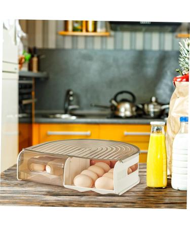 SHOWERORO Egg Carton Fridge Refrigerator Eggs Auto Rolling Egg Container Plastic Egg Tray Household Crisper As Shown 1 31X30X9.5cm - Buy Online on GoSupps.com