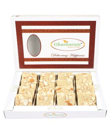 Ghasitaram Gifts Diwali Gifts - Pure Badam Barfi 400 GMS |Diwali Holi Rakhi Valentine Christmas Birthday Anniversary Gift for Her Him Mothers Day Fathers Day|