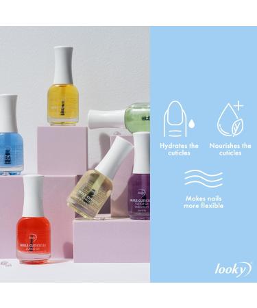 Looky Cuticle Oil - Blueberry Scent - Nourishing Jojoba Oil with Vitamins E & B - Moisturizes Revitalizes Nails Strengthens Cuticles - Fast-Absorbing Non-Greasy - Salon Quality Nail Health Essential - 15ml (0.5fl oz) #11 Blueberry - Buy Online on GoSupps.com