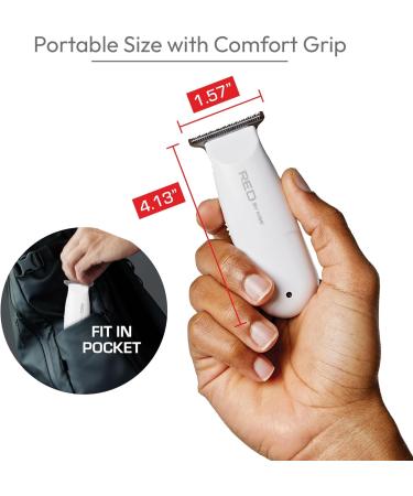 Red by Kiss Hair Clipper Mini Cordless Hair Trimmer Long Lasting Hair Cutting Kit USB-C Rechargeable Haircut Beard Trimming Clippers for Men Women Kids Portable Grooming Kit (White) - Buy Online on GoSupps.com
