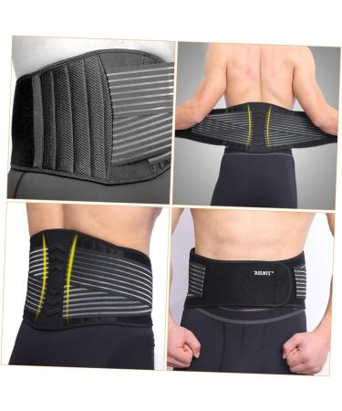 SUPVOX Mens Girdle Belt - Lumbar Support & Waist Protection for Bodybuilding | 2 Pcs - 90x20cm Black - Buy Online on GoSupps.com