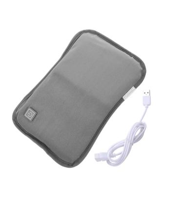 Milist gray USB-hot water sac plush hot water bag Warmer winter hand foot warmer fluffy charging hand back belly warm bag for the home office