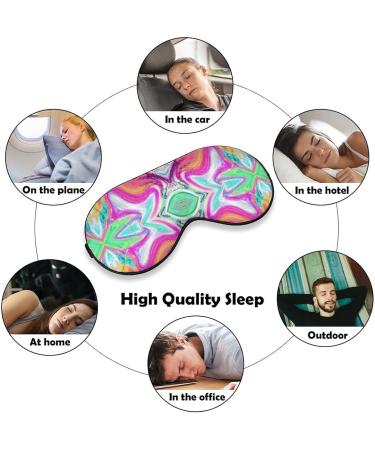 Shop Beautiful Abstract Colorful Tie Dye Sleep Mask for Women | Adjustable Eye Shades with Elastic Strap | Perfect for Travel & Relaxation - Buy Online on GoSupps.com