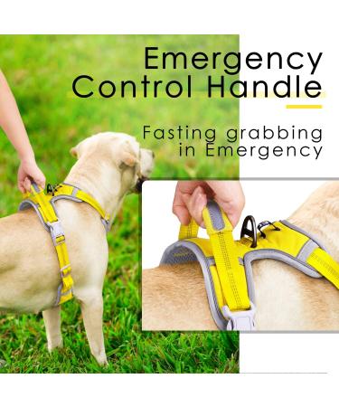 Thinkpet Anti-Pull Dog Harness - Adjustable Reflective Breathable No-Choke Control Harness for Small Dogs (Yellow S) - 1 Pack - Buy Online on GoSupps.com