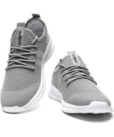 Tvtaop Men's Running Sneakers - Non-Slip Breathable Sports Shoes for Outdoor Jogging - Black & Gray Size 42 EU - Buy Online on GoSupps.com