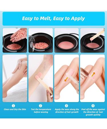 1000g Natural Hard Wax Pearls for Hair Removal | Professional Stepless Wax Beans for Face Body Legs Armpits & Bikini | Vegan Cream Wax - Buy Online on GoSupps.com