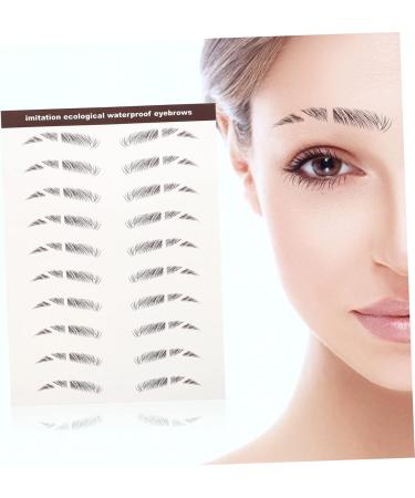 DOITOOL 6pcs Eyebrow Stickers Authentic Eyebrows Black False Eyebrows Cosmetics Transfer Stickers Hair 4d 6X1X0.1CM Brown - Buy Online on GoSupps.com