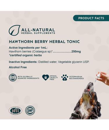 Animal Essentials Hawthorn Berry Supplement for Dogs & Cats - Heart Health Support Herbal Tincture for Pets Natural Liquid Extract for Circulation & Cardiovascular Support Organic Hawthorn- 1 fl oz - Buy Online on GoSupps.com