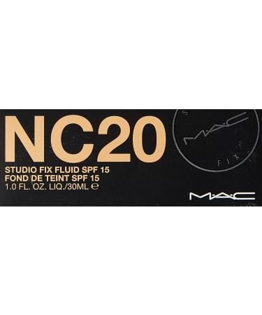 MAC Studio Fix Fluid Foundation SPF15 NC20 - 30 ml - Pack of 1 - Buy Online on GoSupps.com