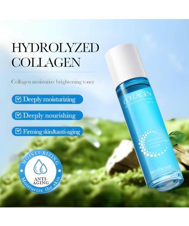 6 Pcs Collagen Skin Care Set for Teen Girls Hydrating Skincare Set with Cleanser Toner Lotion Serum Cream & Eye Cream for Teens & Women  - Buy Online on GoSupps.com