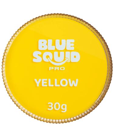 Blue Squid PRO Face Paint - Classic Yellow (30gm) Professional Water Based Single Cake Face & Body Paint Makeup Supplies for Adults Kids Halloween Facepaint SFX Water Activated Face Painting