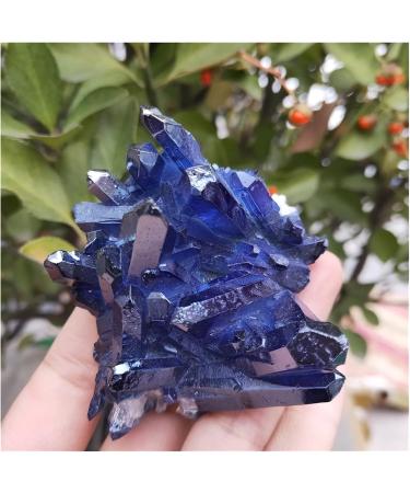 Natural Crystal Rough 90g Quartz Cluster Natural Drak Blue Aura Angel Crystal Cluster Reiki Titanium Cluster yuebang - Buy Online on GoSupps.com