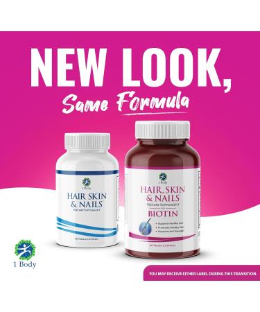 Hair Skin and Nails Vitamins with Biotin - Nail Growth and Skin Care Supplement for Men and Women - Buy Online on GoSupps.com