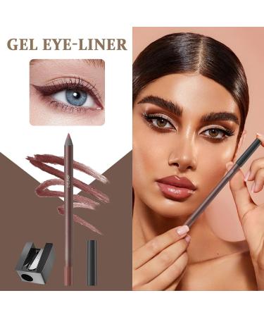 Nudorpn Eye pencil Waterproof Eye Gel Pencil with Sharpener Long Lasting Waterproof And Smudge Resistant Cosmetics 1plum - Buy Online on GoSupps.com