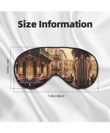 Italian Street Print Unisex Sleep Eye Mask - Soft Comfort Eye Shade for Travel Yoga & Shift Work - Black - Buy Online on GoSupps.com