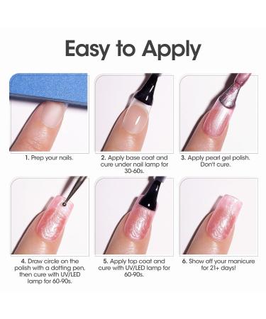 Gellen Pearl Gel Nail Polish Set - 6 Pearlescent Shell Colors | Shimmer Mermaid Gel for Salon & DIY - Buy Online on GoSupps.com