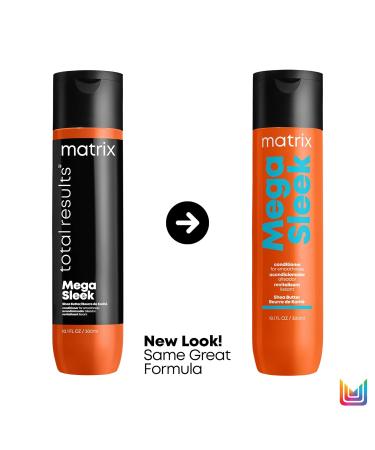 Matrix Mega Sleek Shampoo and Conditioner Set - Controls Frizz, Smooth & Shiny Hair - Shea Butter - Dry, Damaged Hair - 10.1 Fl Oz - Buy Online on GoSupps.com