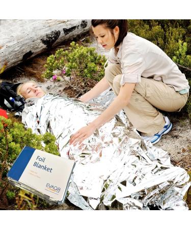 EVAQ8 Grab Bag with 50 Emergency Foil Blankets for First Aid Emergencies and Evacuations - Buy Online on GoSupps.com