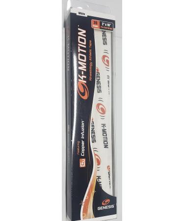 Genesis K-Motion Tape with Copper Infuzion - White Pre-Cut Pack (20 Count) - Buy Online on GoSupps.com