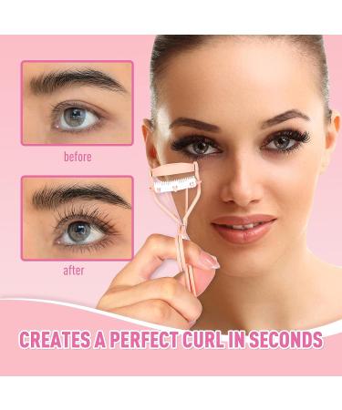 Pink Eyelash Curler with Built-in Comb - Professional Lash Tool with Refills - Buy Online on GoSupps.com