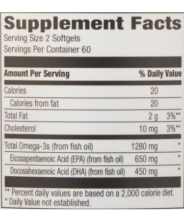 Amazon Elements Super Omega-3 Lemon Flavor Softgels - EPA & DHA Fatty Acids - 120 Softgels (1280mg per Serving) - Packaging May Vary - Buy Online on GoSupps.com